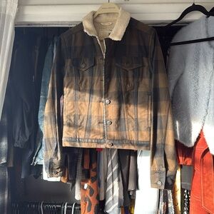Rag and Bone Plaid Jacket with Shearling Lining